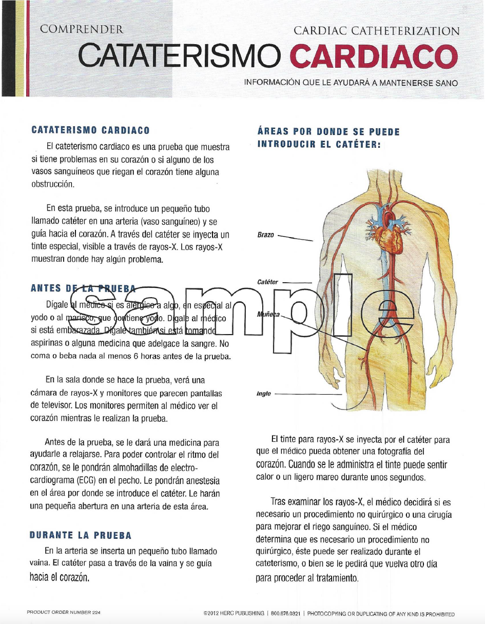 Cardiac Catheterization Spanish HERC Publishing