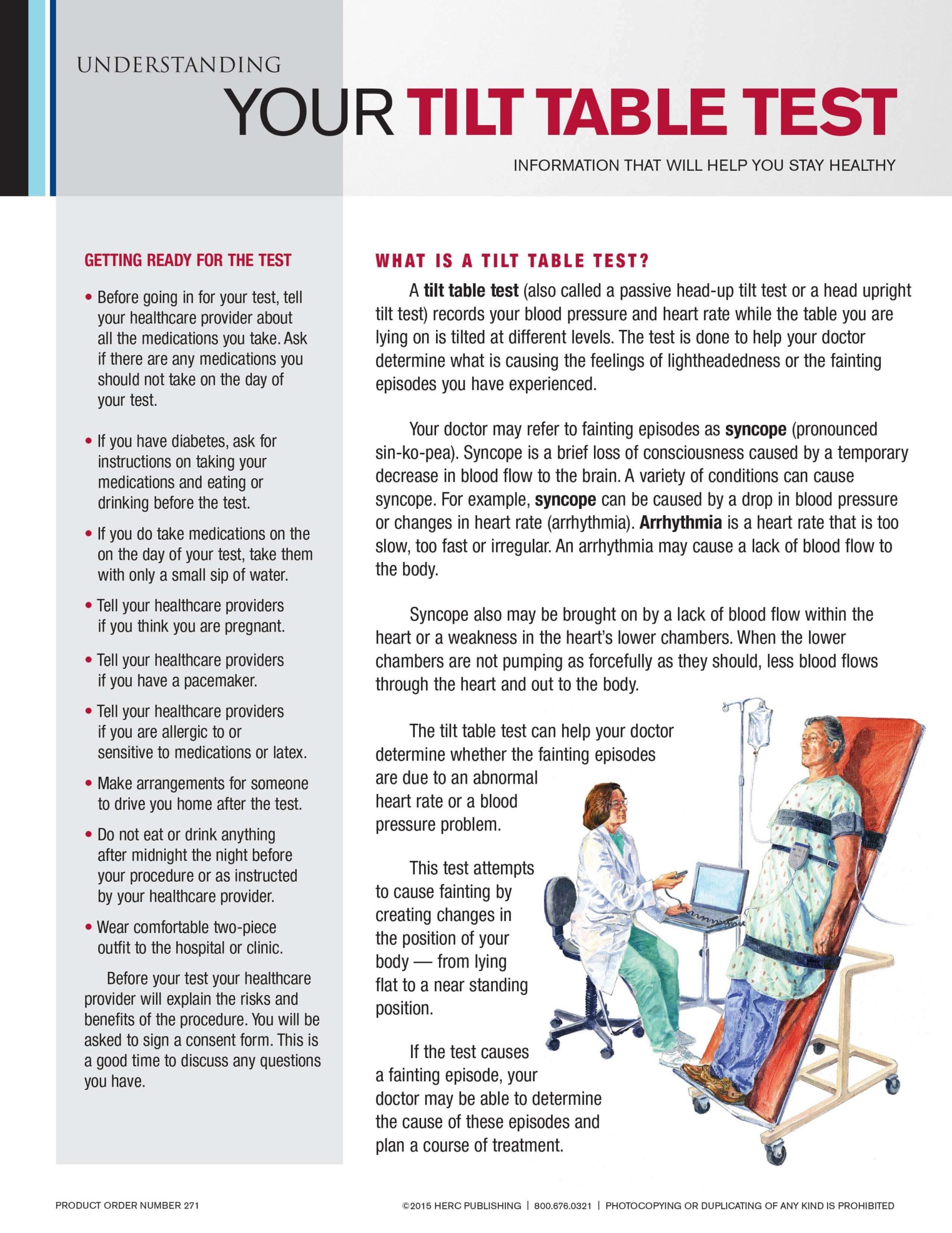 Understanding Your Tilt Table Test Herc Publishing